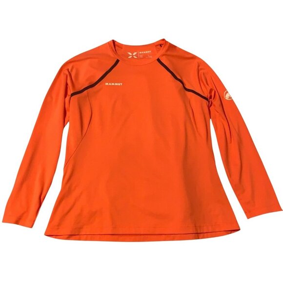 Mammut Women's Long Sleeve Orange Performance Shirt Sz L Lightweight  Activewear - Picture 3 of 11